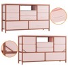 8 Dresser TV Stand with LED Light, 47'' Wide TV Stand with 8 Deep Drawers for Bedroom, Chest of Drawers with AC Outlets and 2 USC Ports - 3 of 4