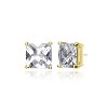 Guili Sterling Silver Square Stud Earrings with Clear Cubic Zirconia – A Timeless and Elegant Design That Adds Classic Sparkle to Any Look - 2 of 4