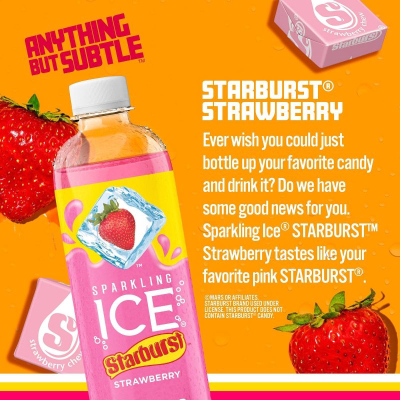 Sparkling Ice Strawberry Starburst - 17 fl oz Bottle, 2 of 9