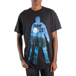 Friday the 13th Jason Silhouette Men's Black T-shirt - 1 of 3