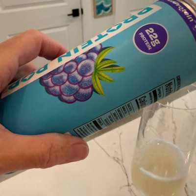Protein Pop Blue raspberry Clear Protein Drink 12oz : Target
