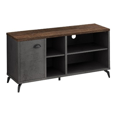 Monarch Specialties Tv Stand 48 Inch Console Media Entertainment Center Storage Cabinet Laminate Metal Grey Brown Contemporary Modern