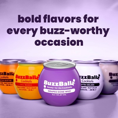 BuzzBallz Grapes Gone Wild Cocktail - 4pk/200ml Bottles