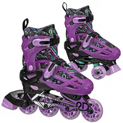 Roller Derby Lomond Kids' Adjustable Inline-Quad Combo Skates - Black