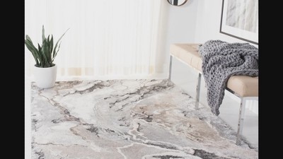 Abstract Gray Shag Runner Rug 2'2" x 9' - Easy Care Synthetic