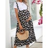 Maternity High Waisted Midi Skirt Summer Ruffle Adjustable Boho Flowy Suspender Skirt Photoshoot Baby Shower - image 4 of 4