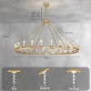 16-36Lights 39”-59“Luxury Wheel Chandelier - 4 of 4