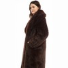 June + Vie by Roaman's Shaggy Faux Fur Coat - 4 of 4
