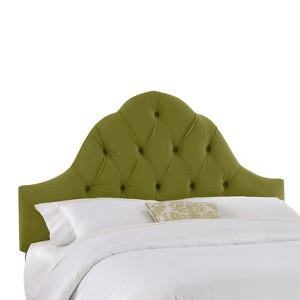 Toulouse Velvet Headboard - Apple Green - California King - Skyline Furniture