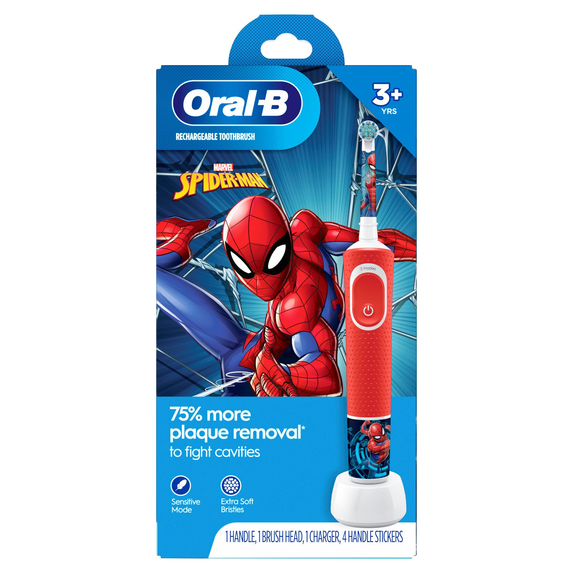 Oral-B Kids Marvel's Spider-Man Electric Toothbrush with Replaceable Brush Head