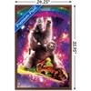 Trends International James Booker - Space Sloth Llama Cat Riding Taco Framed Wall Poster Prints - 3 of 4