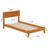 AFI Furnishings Orlando Twin Low Profile Platform Bed, Light Toffee - 3 of 4