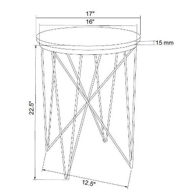 Marble Top Round Table Gold - Threshold&#8482;_4