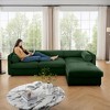 Oversized 109" Chenille Modular L-Shaped Sectional Sofa with Cylindrical Cushios and Storage Seat, 4-Piece Free combination Sofa - 2 of 4