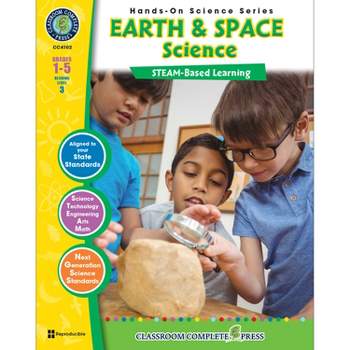 Classroom Complete Press Hands-On STEAM - Earth & Space Science Resource Book, Grade 1-5