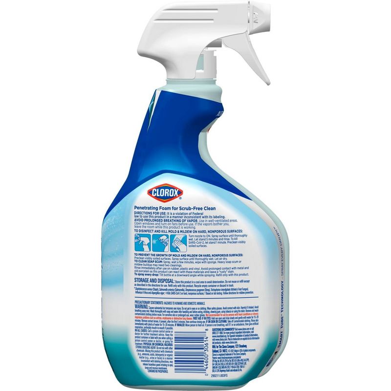 Clorox Bathroom Foamer with Bleach Spray Bottle Ocean Mist - 30 fl oz, 4 of 9