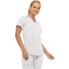 MediChic Scrubs for Women's V-Neck Scrub Set with Six Pocket Ribbed Cargo Jogger Pants with 4-Way Stretch - 4 of 4