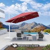 PURPLE LEAF Patio Umbrella White Cantilever Offset Umbrella Square Outdoor Umbrella with 360-degree Rotation for Garden Deck Pool - 2 of 4