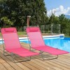 PAGED Folding Camping Chairs Pool Sun Tanning Chairs  with 6-Position Reclining Back for Camping, Garden, Pool, Patio - 4 of 4