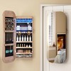Fredees Round Mirror Jewelry Cabinet, Door-Hanging Armoire with Wall-Mounted Full-Length Mirror & Jewelry Storage - 3 of 4
