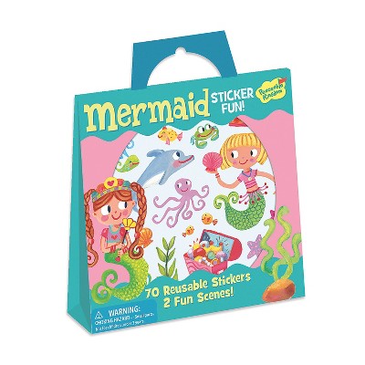 MindWare Mermaid Reusable Sticker Tote - Stickers - 72 Pieces