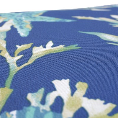 Pacific Blue Coastal Shells and Corals Outdoor Throw Pillow Set