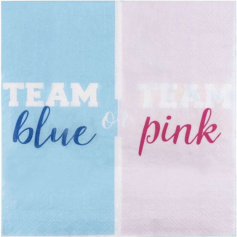 Blue Panda 150PC Luncheon Cocktail Disposable Napkins Gender Reveal Baby Shower Party Supplies, 2-Ply, 1 of 8