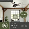 VAXCEL Elburn Black Farmhouse Ceiling Fan with Caged Drum LED Light Kit and Remote - 3 of 4