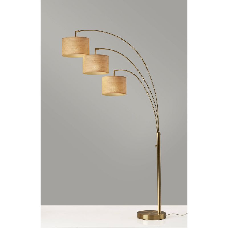 Bowery 3 Arm Arc Lamp Antique Brass - Adesso, 1 of 7