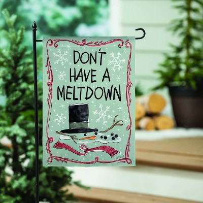 Holiday Fun Reversible Suede Christmas Garden Flag 12 x 18 Inches