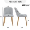 Dining Chairs Set of 2, Modern Upholstered Bar Chairs with Ergonomic Back, 300lbs Dining Chairs with Oak Legs, for Dining Room Home Restaurant - 3 of 4
