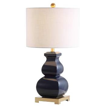 25.5" Ceramic Vienna Table Lamp (Includes LED Light Bulb) Blue - JONATHAN Y