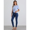 Allegra K Women's Summer Casual Boat Neck Short Sleeve Twist Knot Crop T-Shirt - 4 of 4