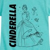 Girls' - Disney Princess - Cinderella with Birds Fitted Short Sleeve Graphic T-Shirt - 2 of 4