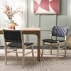Taika Woven Leather Dining Chair (Set of 2)  - Safavieh - 4 of 4