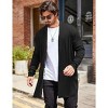 COOFANDY Men's Ruffle Shawl Collar Cardigan Open Front Lightweight Long Length Drape Cape Overcoat with Pockets - 3 of 4