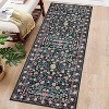 Acekool Retro Boho Mottled Floral Rug, Non-Shedding Low Pile Washable Area Carpet, Soft Non-Slip Rug for Living Room Bedroom - 3 of 4