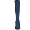 Allegra K Women's Side Zipper Padded Insole Chunky Heel Knee High Boots - 2 of 4
