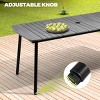 Pellebant Outdoor Dining Table Durable WPC Tabletop Aluminum Frame Patio Dining Table for Backyards Poolside Gardens - 4 of 4