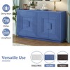 TIRAMISUBEST Buffet Cabinet with Storage, 4-Door Vintage Fluted Sideboard Cabinet with Adjustable Shelves for Dining Room, Kitchen, and Living Room - 4 of 4