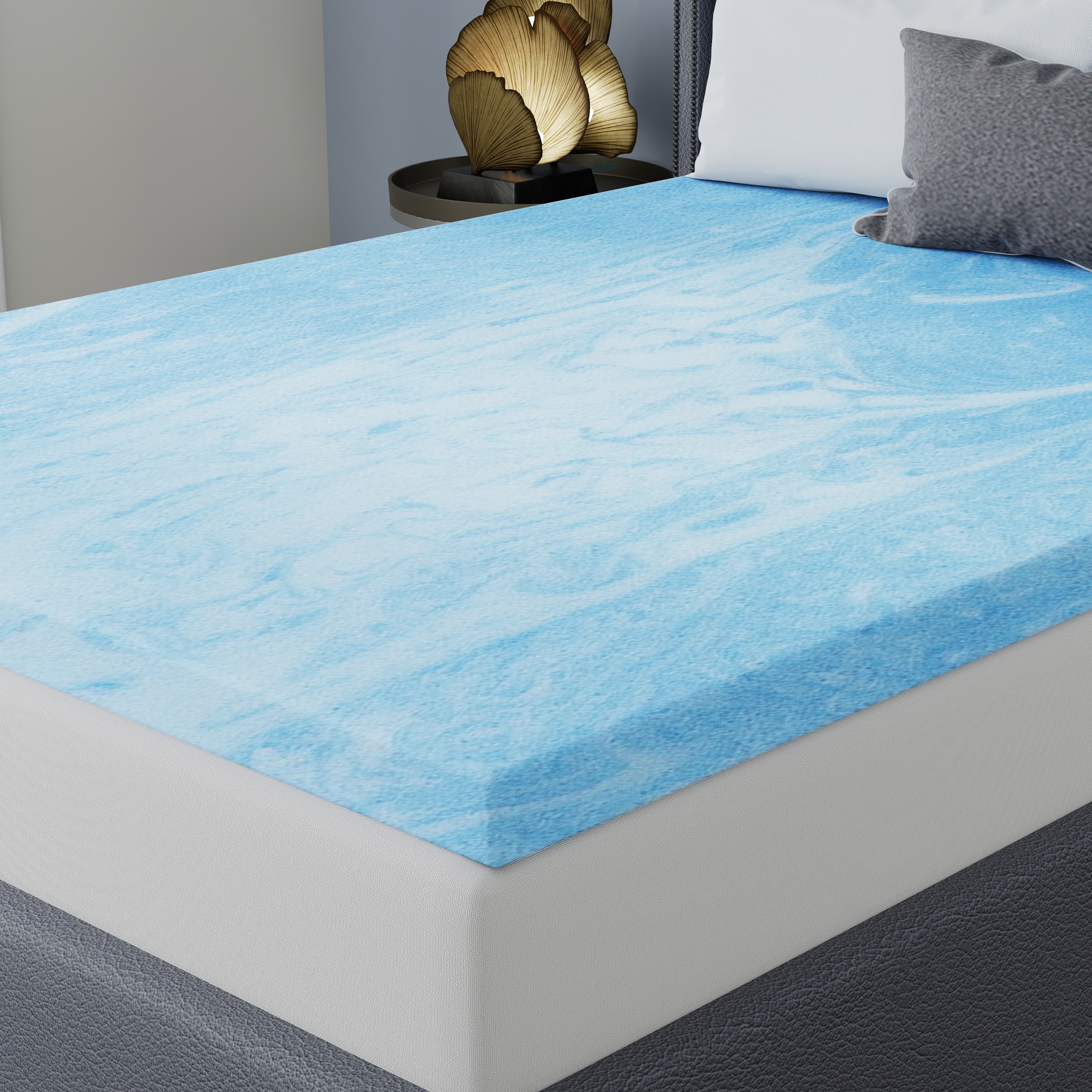 Vibe 3” Gel Swirl Memory Foam Mattress Topper, California King
