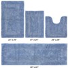 Lux Premium 100% Cotton Tufted Solid Reversible 4 Piece Bath Rug Set – Ultra-Soft, Water-Absorbent, Durable, Machine Washable Bathroom Rug - 2 of 4