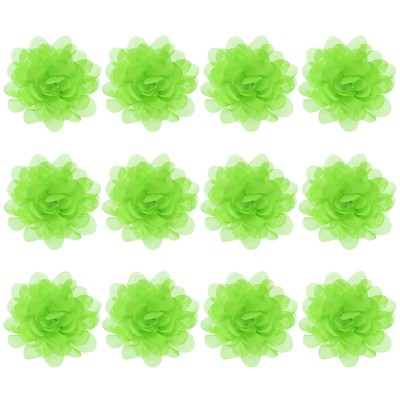 Unique Bargains Mesh Fabric Full Chiffon Flowers for DIY 12 Pcs