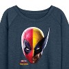 Women's - Marvel - Deadpool & Wolverine Split Space Lightweight French Terry Wide Neck Long Sleeve Shirt - 2 of 4
