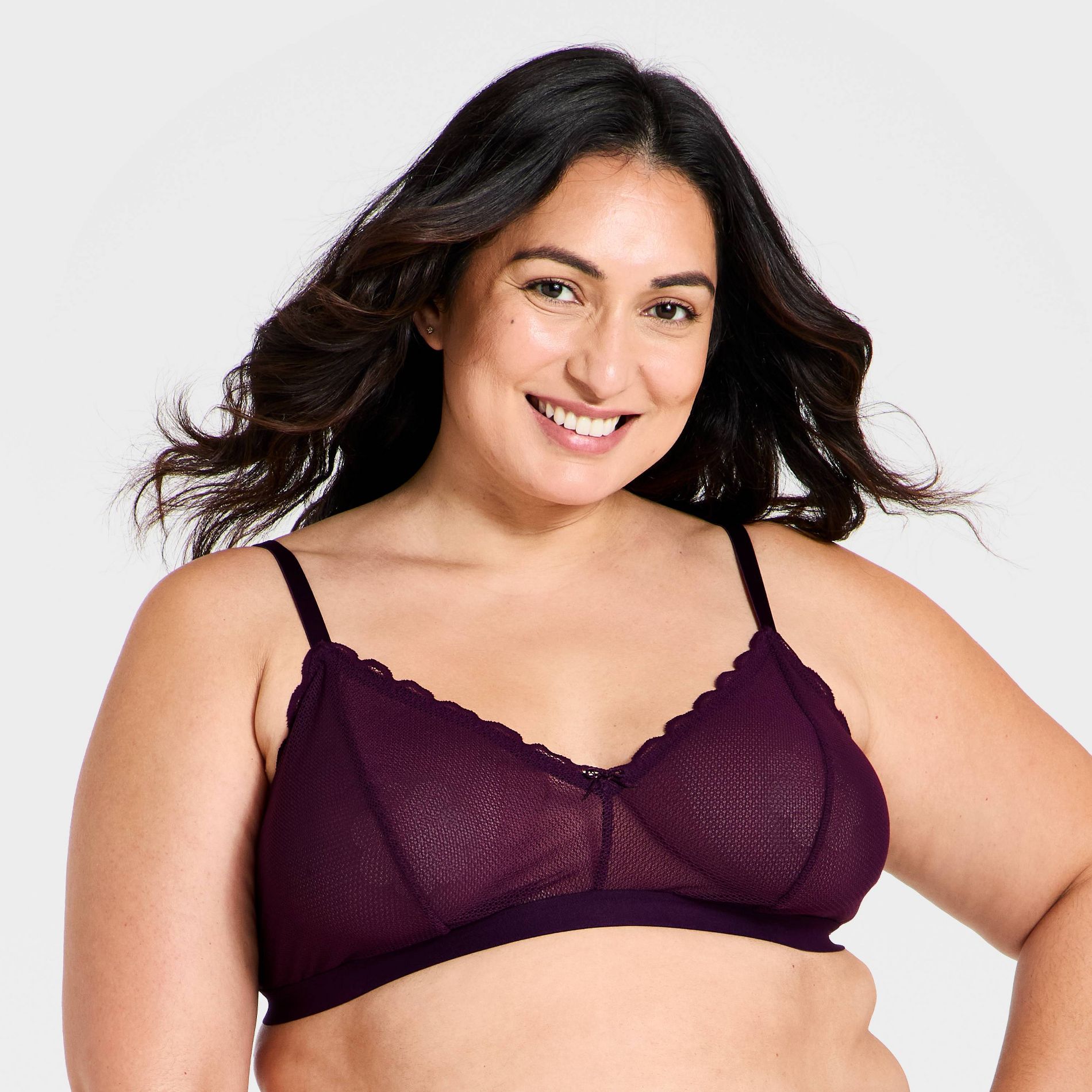 Women's Unlined Bralette - Auden™ Purple 2X