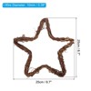 Unique Bargains Metal Door Window Decorations Hoop Star Rattan Wreaths 2 Pcs - 2 of 4