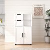 ORRD Farmhouse Storage Cabinet ,Versatile Double-Door Storage Cabinet with Adjustable Shelves - Perfect for Living Room & Dining Room - 2 of 4