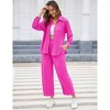 Women's Summer Casual Two-Piece Set with Wide Leg Pants and Button Down Shirt - 4 of 4