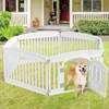 AZL1 Life Concept Pet Crates and Houses Dog Playpen Safe Secure Indoor Outdoor Pet Fence Folding Portable Ideal for Dogs, White, 69.2"*35"*23.6" - 4 of 4