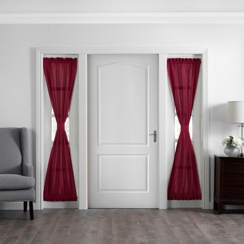 Colette Faux Silk Sidelight Front Door, Sidelight Curtain Panel